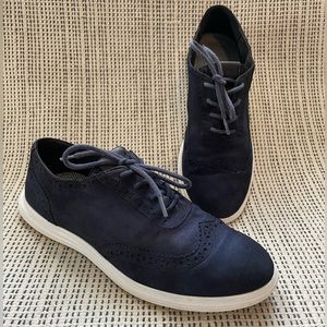 Navy Blue Suede Cole Haan Wing Tip Oxford Sneakers size 6